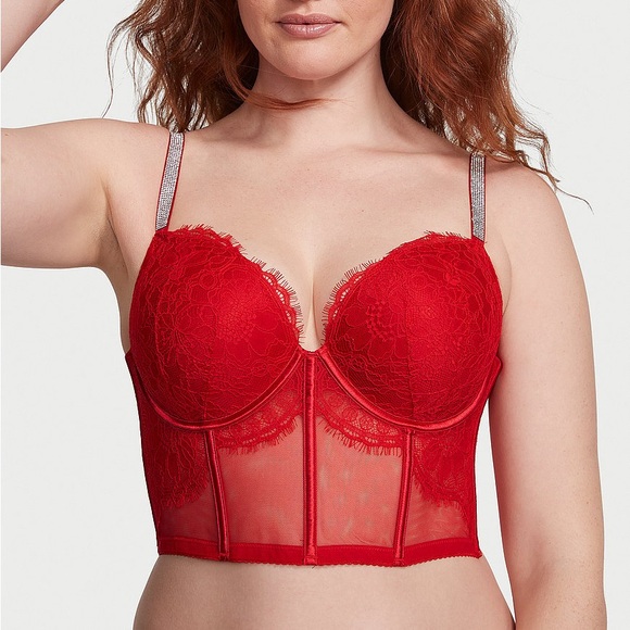 NWT Victoria’s Secret corset top in RED 32D - Picture 5 of 9